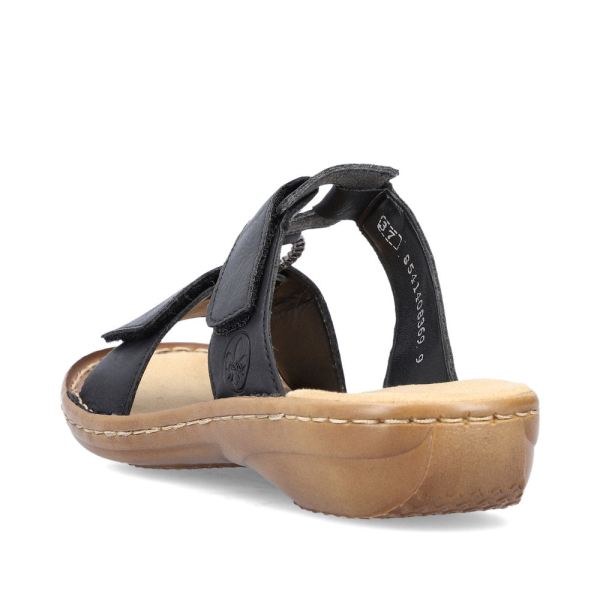 Rieker Women's sandals | Style 60885 Casual Mule - Black | Free Delivery