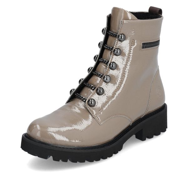 Remonte patent leather Women's short boots| D8670 Ankle Boots - Brown | Free Delivery