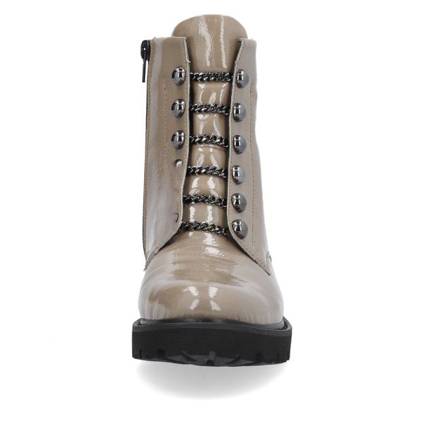 Remonte patent leather Women's short boots| D8670 Ankle Boots - Brown | Free Delivery
