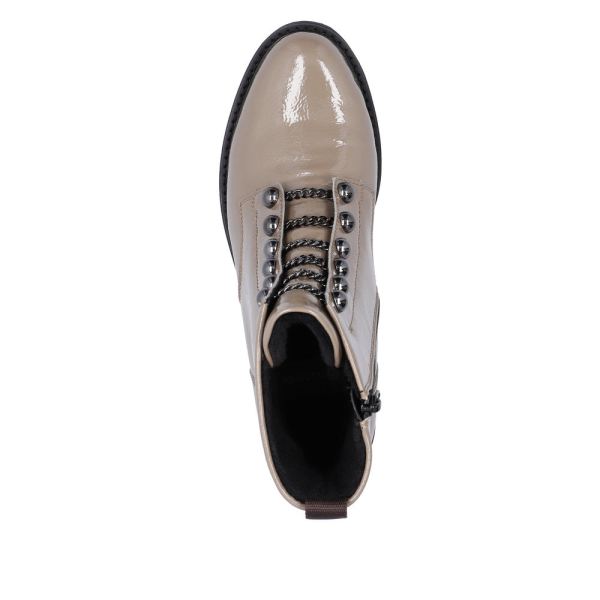 Remonte patent leather Women's short boots| D8670 Ankle Boots - Brown | Free Delivery
