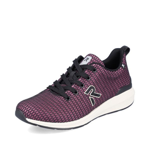 Rieker EVOLUTION Women's shoes | Style 40103 Athletic Lace-up - Red Combination | Free Delivery
