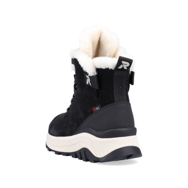 Rieker EVOLUTION Suede leather Women's Short Boots| W0060 Ankle Boots - Black | Free Delivery