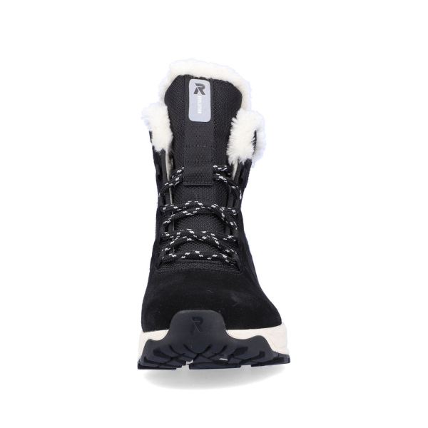 Rieker EVOLUTION Suede leather Women's Short Boots| W0060 Ankle Boots - Black | Free Delivery