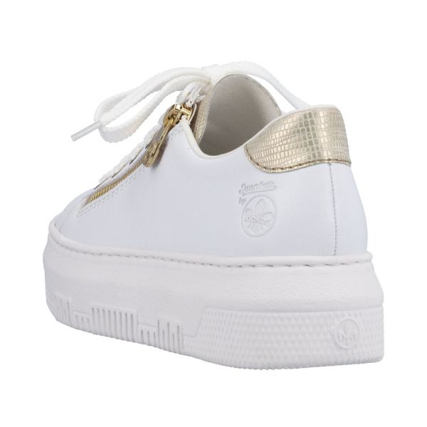 Rieker Women's shoes | Style M1921 Athletic Lace-up with zip - White | Free Delivery