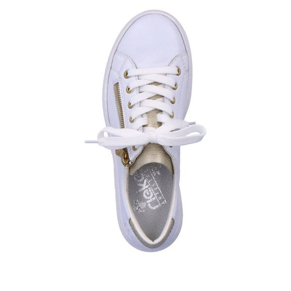 Rieker Women's shoes | Style M1921 Athletic Lace-up with zip - White | Free Delivery