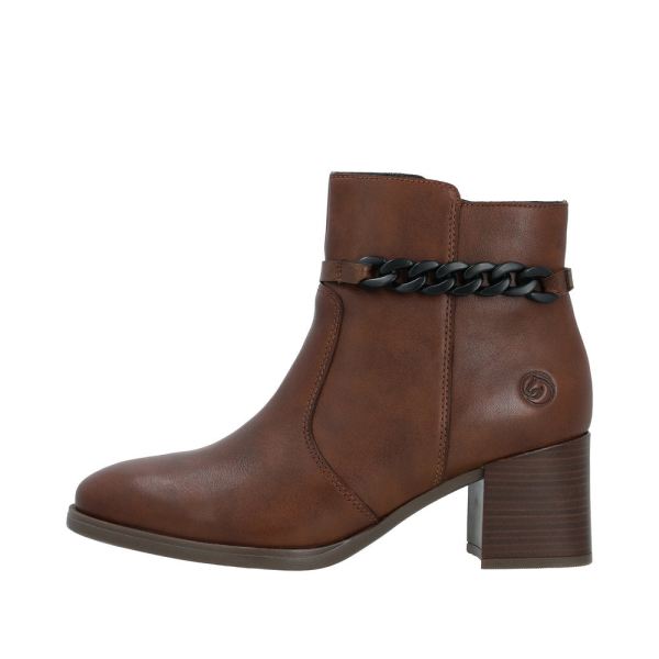 Remonte Leather Women's mid height boots| D0V73 Mid-height Boots - Brown | Free Delivery