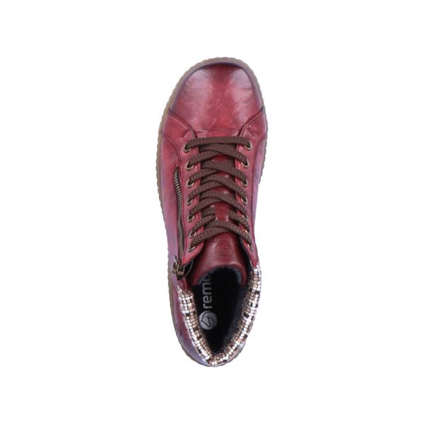 Remonte Leather Women's short boots| R1485 Ankle Boots - Red Combination | Free Delivery