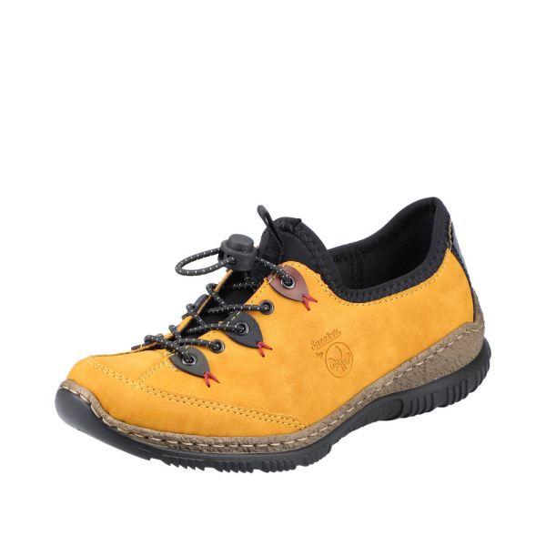 Rieker Synthetic Material Women's shoes| N3271-68 - Yellow Combination | Free Delivery