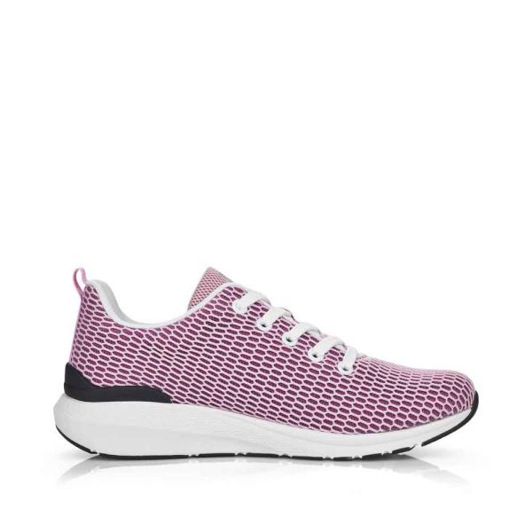 Rieker EVOLUTION Women's shoes | Style 40103 Athletic Lace-up - Pink | Free Delivery