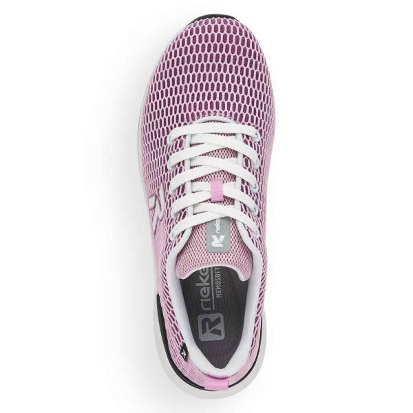 Rieker EVOLUTION Women's shoes | Style 40103 Athletic Lace-up - Pink | Free Delivery