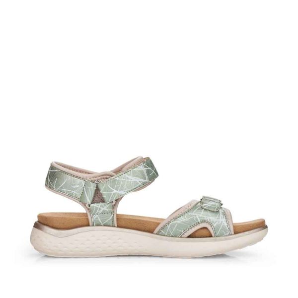 Remonte Women's sandals | Style D7752 Casual Sandal - Green Combination | Free Delivery