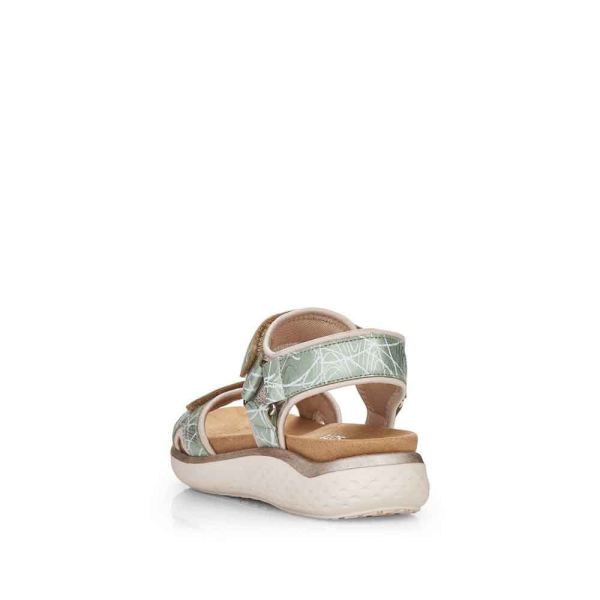 Remonte Women's sandals | Style D7752 Casual Sandal - Green Combination | Free Delivery