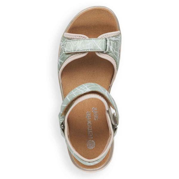 Remonte Women's sandals | Style D7752 Casual Sandal - Green Combination | Free Delivery