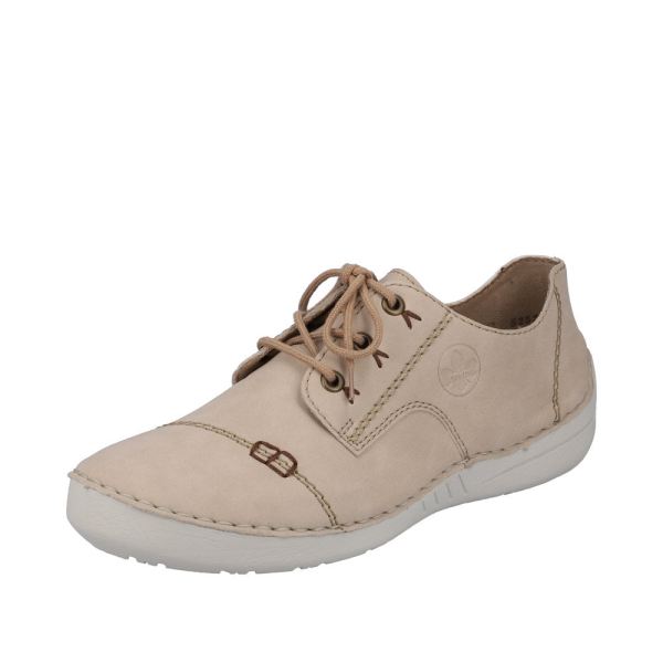 Rieker Women's shoes | Style 52520 Casual Lace-up - Beige | Free Delivery