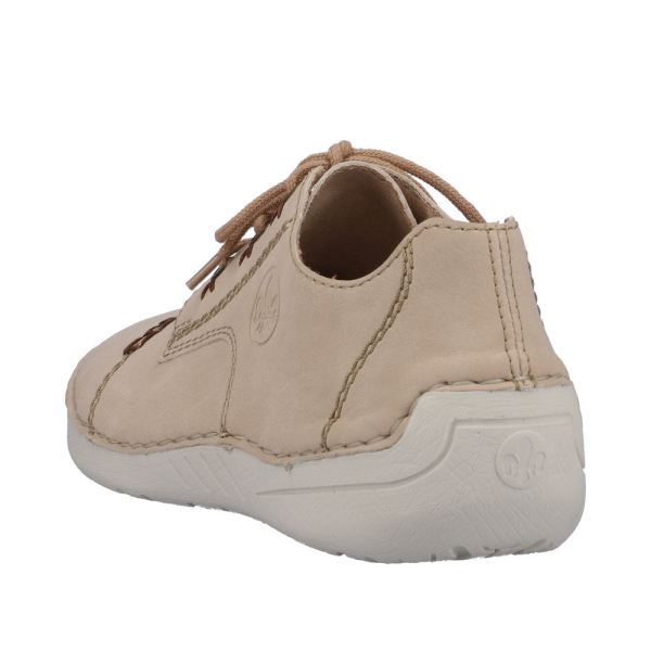 Rieker Women's shoes | Style 52520 Casual Lace-up - Beige | Free Delivery
