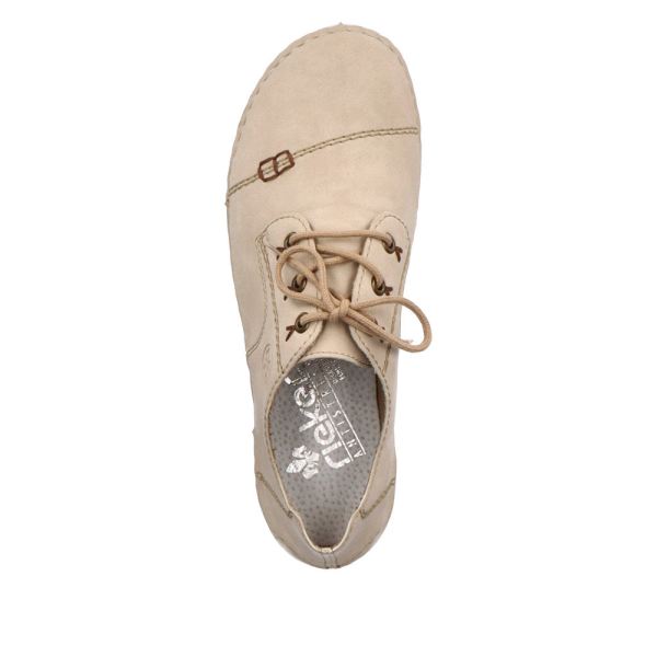 Rieker Women's shoes | Style 52520 Casual Lace-up - Beige | Free Delivery