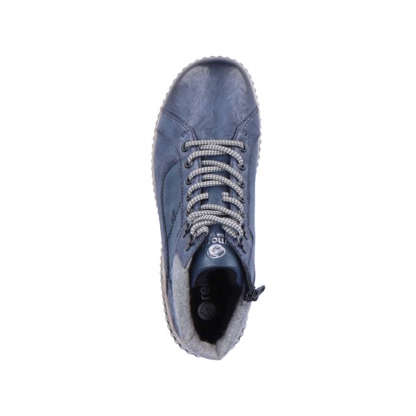 Remonte Leather Women's Mid Height Boots| R8276-01 Mid-height Boots - Blue Combination | Free Delivery
