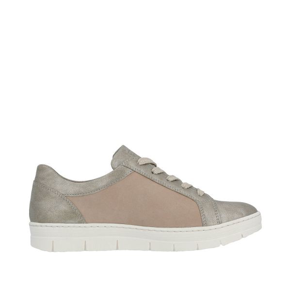 Remonte Women's shoes | Style D5830 Casual Lace-up with zip - Metallic | Free Delivery