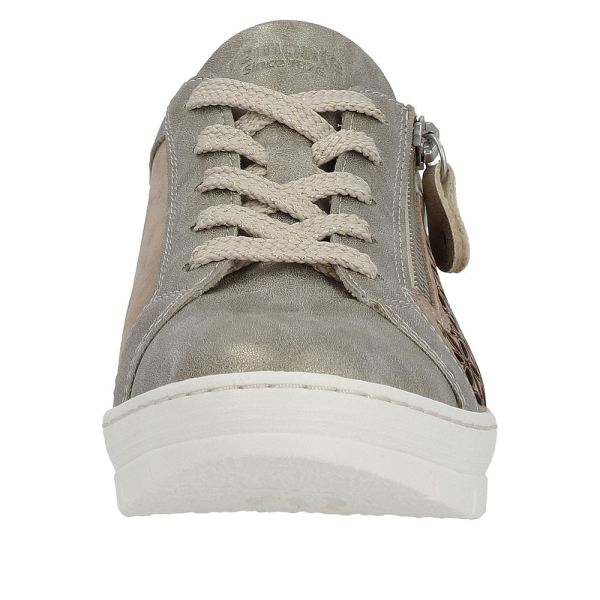 Remonte Women's shoes | Style D5830 Casual Lace-up with zip - Metallic | Free Delivery
