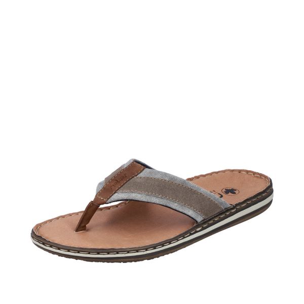 Rieker Men's sandals | Style 21095 Casual Flip Flop - Grey Combination | Free Delivery