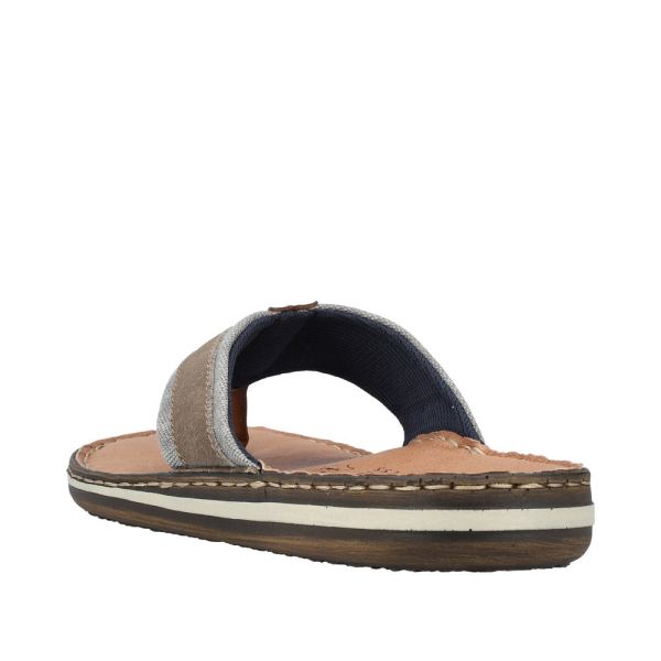 Rieker Men's sandals | Style 21095 Casual Flip Flop - Grey Combination | Free Delivery