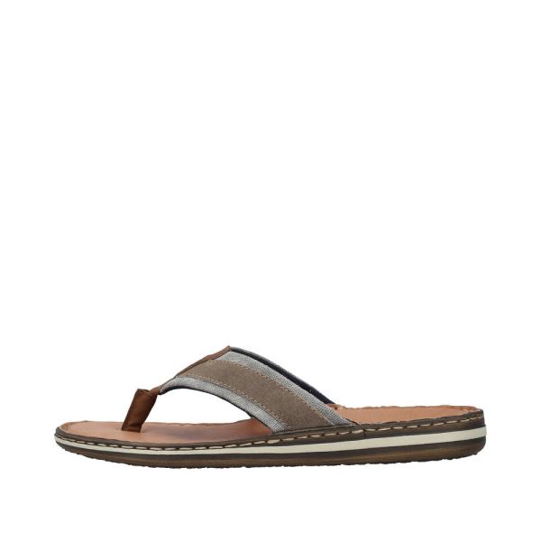Rieker Men's sandals | Style 21095 Casual Flip Flop - Grey Combination | Free Delivery