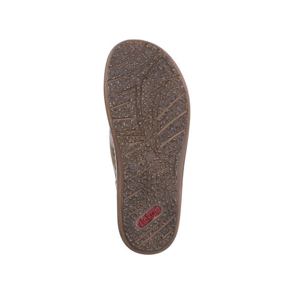 Rieker Men's sandals | Style 21095 Casual Flip Flop - Grey Combination | Free Delivery
