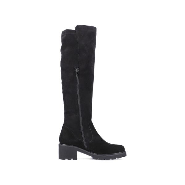 Remonte Suede Leather Women's' Tall Boots| D0A73-24 Tall Boots - Black | Free Delivery