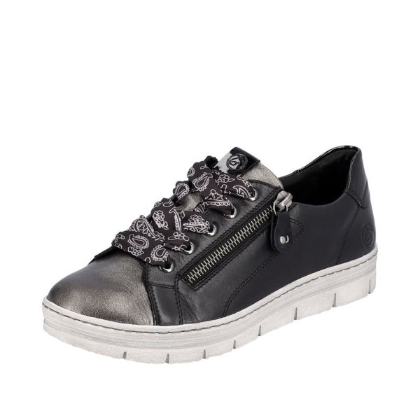 Remonte Leather Women's shoes| D5825 - Black Combination | Free Delivery