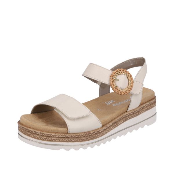 Remonte Women's sandals | Style D0Q52 Casual Sandal - Beige | Free Delivery