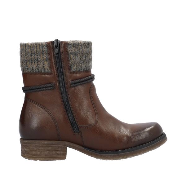 Rieker Synthetic Material Women's short boots| 79688 Ankle Boots - Brown | Free Delivery