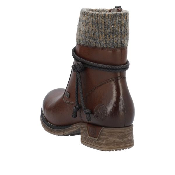 Rieker Synthetic Material Women's short boots| 79688 Ankle Boots - Brown | Free Delivery