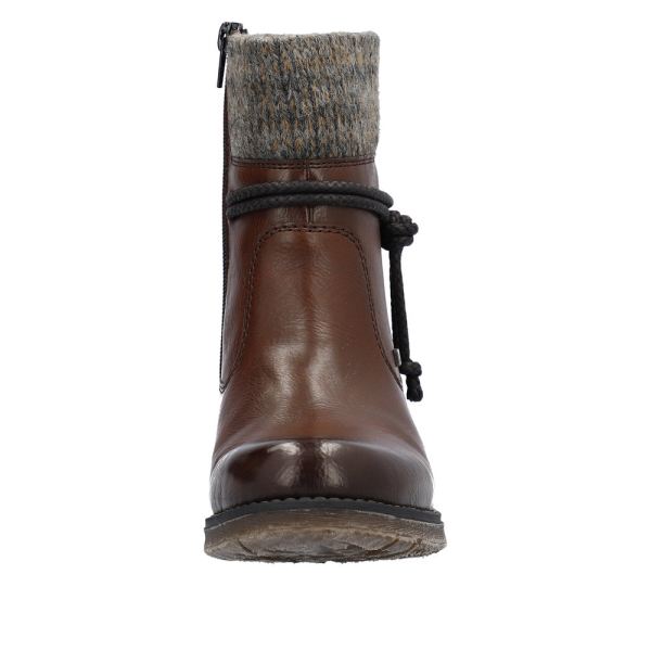 Rieker Synthetic Material Women's short boots| 79688 Ankle Boots - Brown | Free Delivery