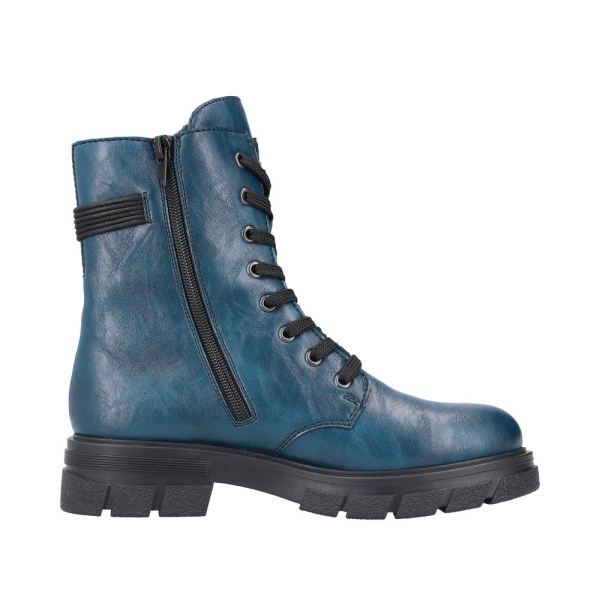 Rieker Synthetic Material Women's mid height boots| Z9124 Mid-height Boots - Blue | Free Delivery