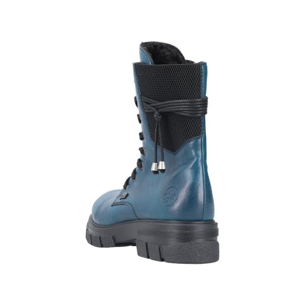 Rieker Synthetic Material Women's mid height boots| Z9124 Mid-height Boots - Blue | Free Delivery