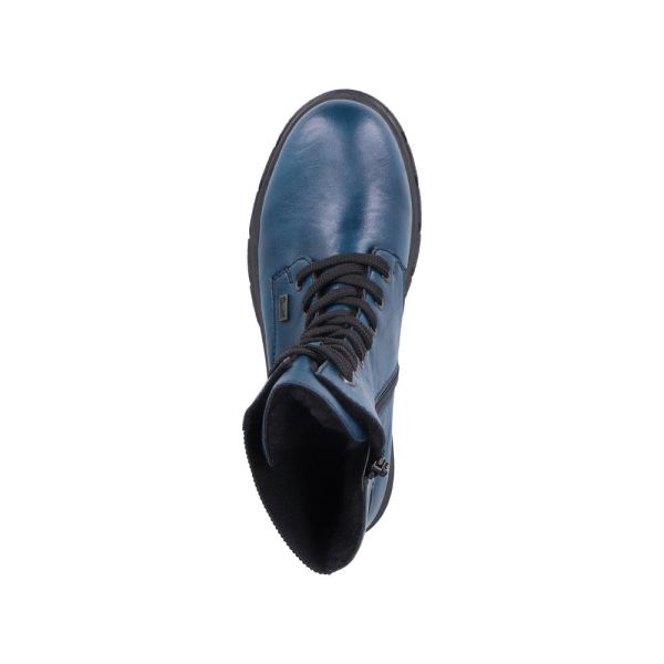 Rieker Synthetic Material Women's mid height boots| Z9124 Mid-height Boots - Blue | Free Delivery