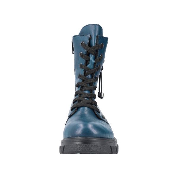 Rieker Synthetic Material Women's mid height boots| Z9124 Mid-height Boots - Blue | Free Delivery