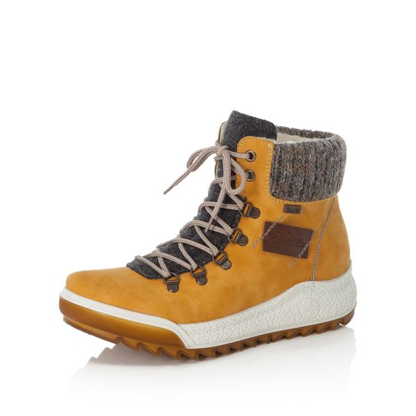 Rieker Synthetic leather Women's Short Boots| Y4730 Ankle Boots - Yellow | Free Delivery