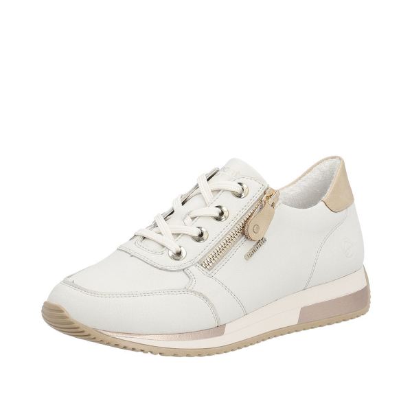 Remonte Women's shoes | Style D0H11 Athletic Lace-up with zip - White Combination | Free Delivery