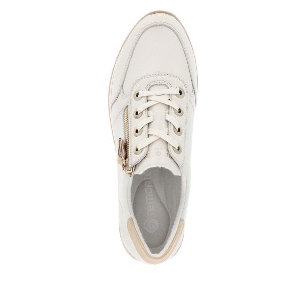 Remonte Women's shoes | Style D0H11 Athletic Lace-up with zip - White Combination | Free Delivery