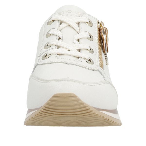 Remonte Women's shoes | Style D0H11 Athletic Lace-up with zip - White Combination | Free Delivery