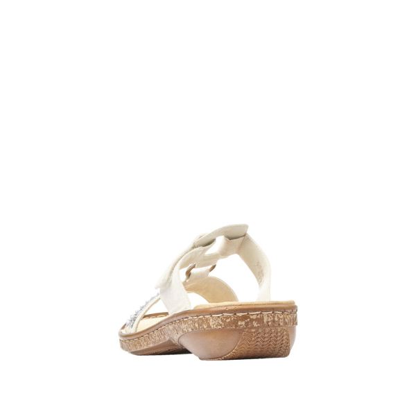 Rieker Women's sandals | Style 628M6 Casual Mule - White | Free Delivery