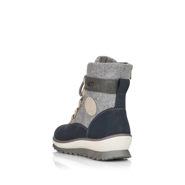 Remonte Synthetic leather Women's mid height boots| R8481 Ankle Boots - Grey Combination | Free Delivery