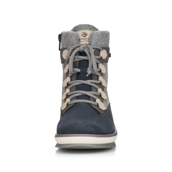 Remonte Synthetic leather Women's mid height boots| R8481 Ankle Boots - Grey Combination | Free Delivery