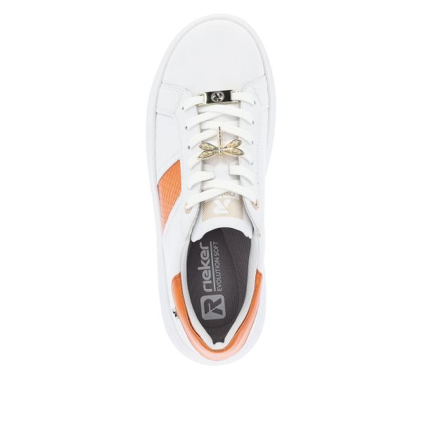 Rieker EVOLUTION Women's shoes | Style W1202 Athletic Lace-up - Orange | Free Delivery