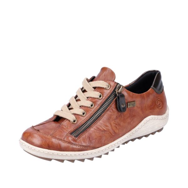 Remonte Women's shoes | Style R1402 Casual Lace-up with zip - Brown | Free Delivery