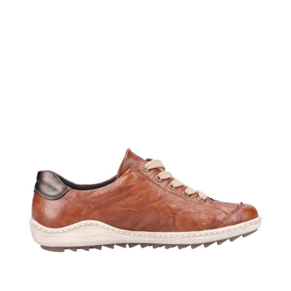 Remonte Women's shoes | Style R1402 Casual Lace-up with zip - Brown | Free Delivery