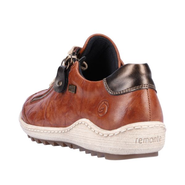 Remonte Women's shoes | Style R1402 Casual Lace-up with zip - Brown | Free Delivery