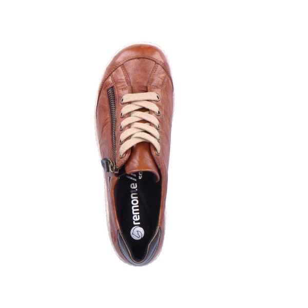 Remonte Women's shoes | Style R1402 Casual Lace-up with zip - Brown | Free Delivery