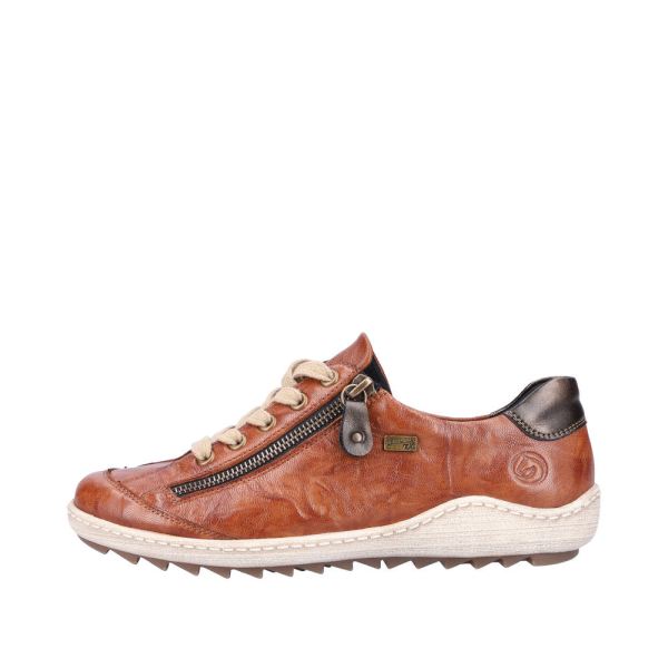 Remonte Women's shoes | Style R1402 Casual Lace-up with zip - Brown | Free Delivery